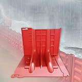 Flood Barrier, ABS L-Baffle Portable Flood Barrier Reusable For Garage Doors, Basements, Warehouses And Flood Control Facilities.(1-pcs)