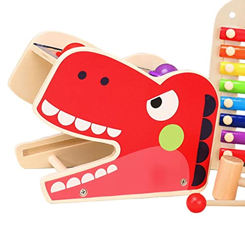 Colcolo Glockenspiel Xilofone & Whack A Hamster com Mallet Instrumento de Percussão Colorido, Jogo d