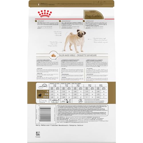 ROYAL CANIN Breed Health Nutrition Pug Adult Dry Dog Food, 10-Pound by Royal Canin