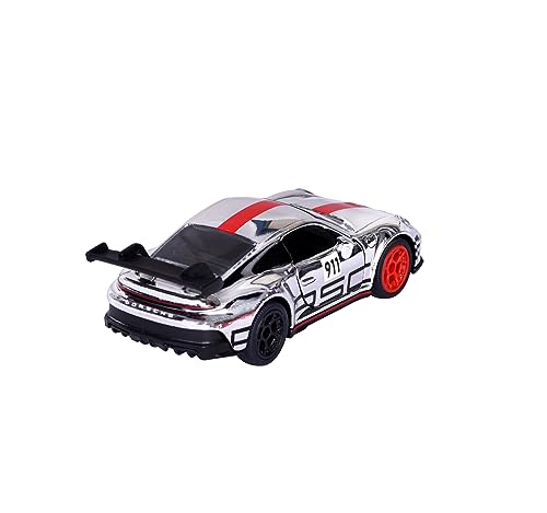 Image of Majorette Porsche 911 GT3 Cup (992) Die-Cast Model Car, Metal Body with Rubber Tyres, Silver