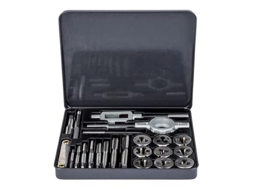 20 Machos de roscar y terrajas con estuche metalico set con 21 piezas para corregir y reparar roscas metricas ISO Cover