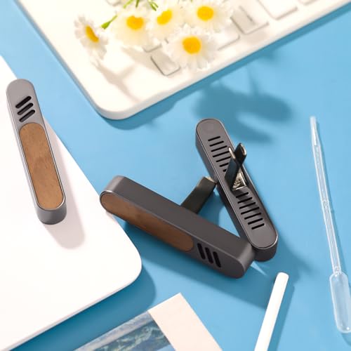 Image of Leinuosen 4 Pcs Car Air Freshener Vent Clip Car Perfume Diffuser Automotive Fragrance Decoration with 8 Sponge Sticks and Perfume Droppers for Office Kitchen Bathroom Pet Houses