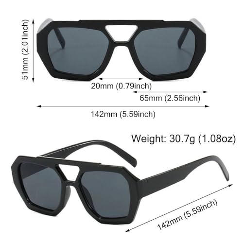 Lunettes de soleil de conduite unisexe hexagonales d'été - 6