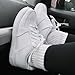 YLOKO Flat Shoelaces for Air Force 1 Sneakers with AF1 Charms, 47” Original White Shoe Laces for Airforce 1 Men Women - Silver Tags