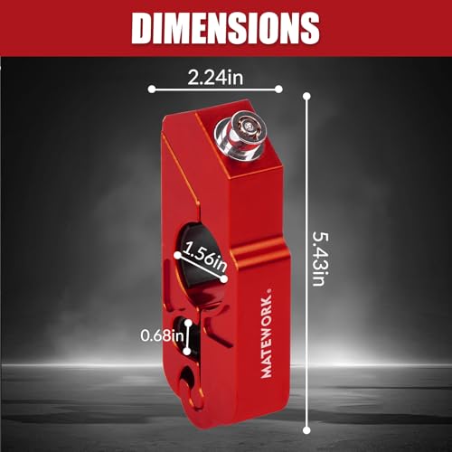 Motorcycle Lock Anti Theft Heavy Duty, Motorcycle Handlebar & Brake Lock with Helmet Lock, Bike Lock, Universal for All Bike Motorcycle Red