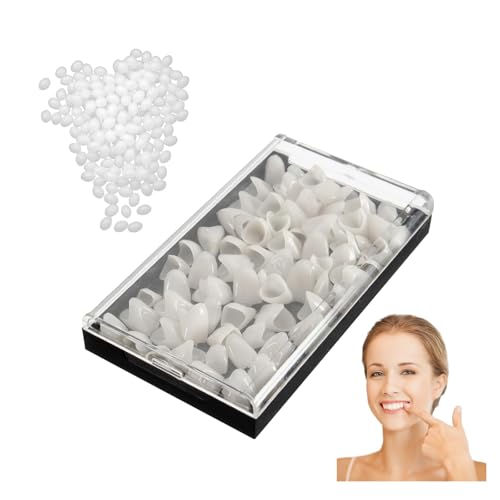 YAFIYGI 70Pcs Tooth Cap Covers for Teeth Repair Fake Temporary Dental Caps Crown Veneers Front Replacement Cover Kit for Anterior Use DIY Smile Fix Solution with Filler