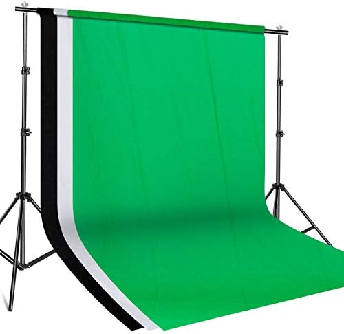 SH Heavy Duty Background Stand, 2x2M Backdrop Support System Kit with Carry Bag for Photography Photo Video Studio,Photography Studio1