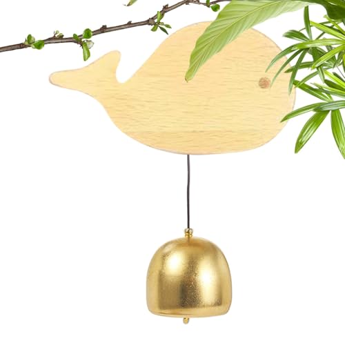 Carillon de porte à ventouse, carillon baleine, carillon d'alerte à ventouse pour porte, oiseau, chat, baleine, sonnettes de porte d'entrée, carillon d'ouverture de porte en bois mignon