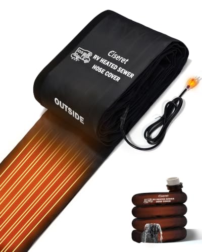 Image of 10FT Heated RV Sewer Hose Sleeve Camper Insulation for Winter