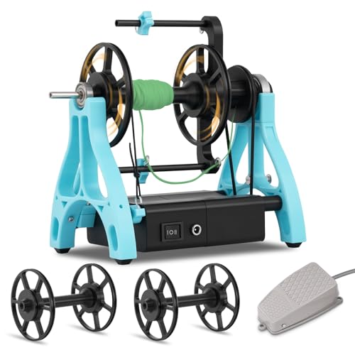 Consfly Electric Wool Spinning Wheel 800RPM Fiber Spinning Wheel with Foot Switch & Yarn Holder, Wool Spinner for Yarn Making