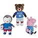 Jemini Peppa Pig T'CHOUPI ET Petit Ours Brun FOOTBALLEURS Lot DE 3 Peluches +/-18 CM, 024092, Multicolor