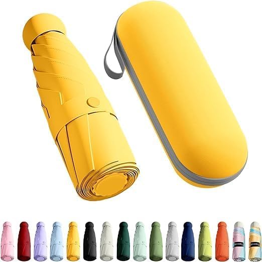 atiramaniya Small Mini Umbrella With Case Light Perfect Mini Umbrella With Case For Men&Women Travel Lightweight Portable Outdoor Sun and Rain Fashion Umbrellas Perfect Fit 1pcs-picture-32