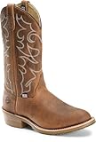 DOUBLE-H Dylan 12' Work Boots for Men - Old Town Folklore Leather, PermaFresh Cushioned Insole, Oil- and Slip-Resistant I.C.E. Outsole, Made in USA, Brown - 10 2E