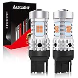 AUXLIGHT 7440 T20 LED Bulbs Extremely Bright 7440NA 7441 W21W WY21W 992 Canbus Error Free Replacement for Turn Signal Lights, 2200K Amber Yellow (Pack of 2)