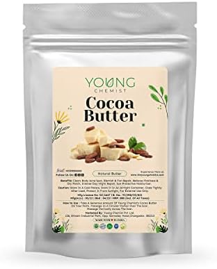 YOUNG CHEMIST Natural Refined Cocoa Butter For Personal Care, Skin And Hair Health, Moisturization, And, Body Massage For Men And Women 1 KG