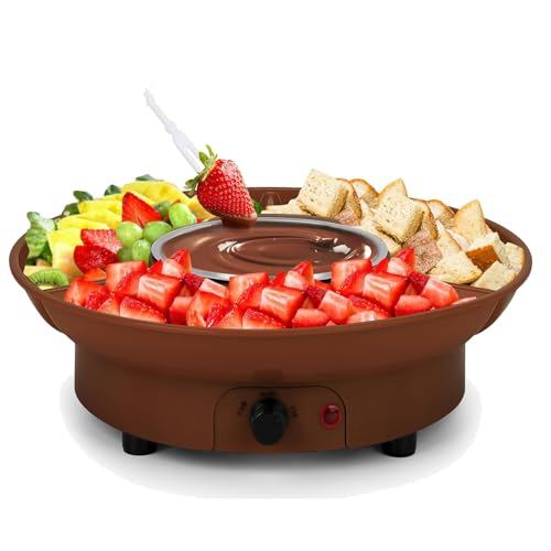 HmLotd Olla eléctrica de Chocolate para el hogar, máquina de Fuente de Chocolate, Calentamiento automático a Temperatura Constante, bandejas para Servir Desmontables, fáciles de Instalar y almacenar