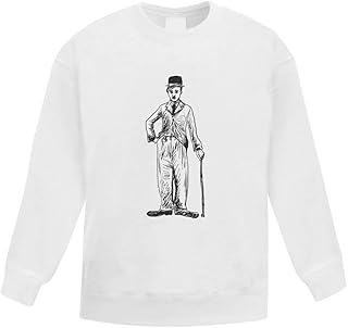 Azeeda 'Charlie Chaplin' Kid's Sweatshirt/Jumper (9-11 Years) (KW00014098)