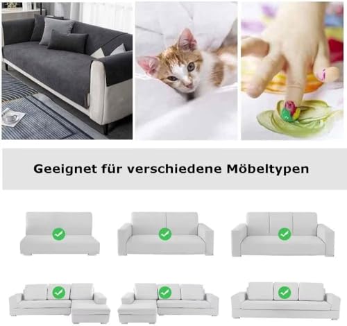 ZOKT Sofabezug Anti Rutsch, 1/2/3/4sitzer Sofaschoner, Sofaschutz L Form, Ecksofa Sofa Überzug, Sofaüberwurf Hund Kratzschutz Katze, Couch überzug, Curry hell, 70×120cm