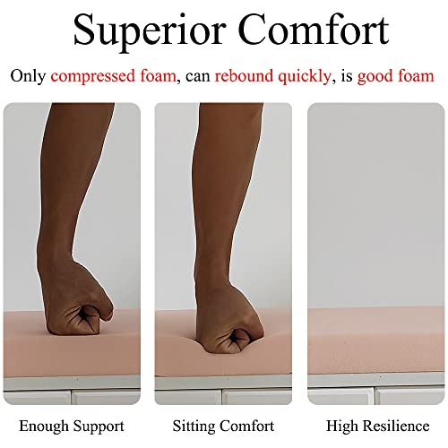 Piano Bench Cushion Indoor Window Seat Cushions Non Slip Rectangle Kitchen Settee Pad 48X16 Inch, Navy Blue #TOP4