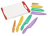 Cuisinart C55CB-9PR Advantage Color Collection 9-Piec Cutlery Set and Cutting Board, Multicolor