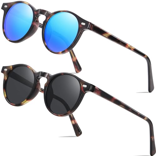 Polarized Sunglasses Womens Mens Round Classic Vintage Style Summer Travel For Driving Fishing Sun Glasses