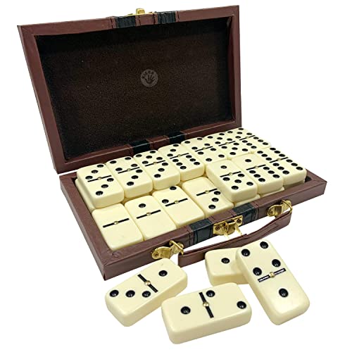 Set Clásico Premium de Dominó Dobles Seis en Caja de Madera