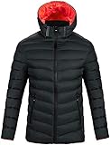 Windsichere Wärme: Steppjacke Daunenmantel Mit weichem Reißverschluss und speziellem Kinnschutz aus Stoff, kann mögliche Hautabschürfungen und verworrene Gesichtshaare vermeiden. Mit verstellbaren Säumen und elastischen Bündchen hält diese Jacke mit Reißverschluss an Wintertagen die Kälte ab.