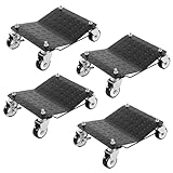 DUMOS Car Dollies Set of 4, 6000 lbs Moving Dolly Wheel Dolly Car Tire Stake Set Heavy-Duty Car Tire Cart with Brakes for Vehicle, Cars, Trucks, Trailers, Motorcycles, and Boats