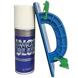 PACK BLUE - Limpiador Acero Inoxidable INOX BLUE - Elimina Grasa y Suciedad en Superficies - Ideal para Cocina, Ascensores, Sanitarios - Spray 400 ML + Paleta y 2 Gamuzas