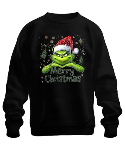 Grinch Merry Christmas Weihnachten Santa Hat Schneeflocke Geschenk...