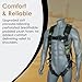 AFP Green Camouflage Universal Fall Protection Ergonomic Comfort Safety Harness, Soft Pressure-Relieving Perforated Breathable Padded Foam Shoulder, 3 D-Rings, Tongue Buckle, Mating Buckle