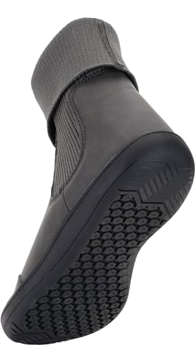 Image of WHITIN Women's Wide Barefoot Ankle Boots | Minimalist Chelsea Styles | Zero Drop | Stacked Sock-like Cuffs