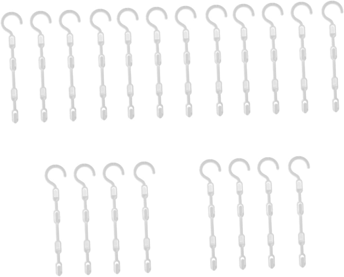 VOSAREA 20pcs Space-Saving Vertical Clothes Hanger for Heavy Duty Clothing Multi-Functional Indoor Organizer for Coats Sweaters and Pants Material for Apartments and Hotels