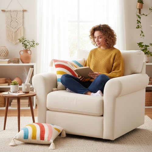 Image of COZY FURNISH Decorative Throw Pillow Covers 16x16 Inch Pack of 2 - Premium Boho Cushion Covers for Couch, Sofa, Bed, Living Room & Bedroom Home Decor (Multicolor)