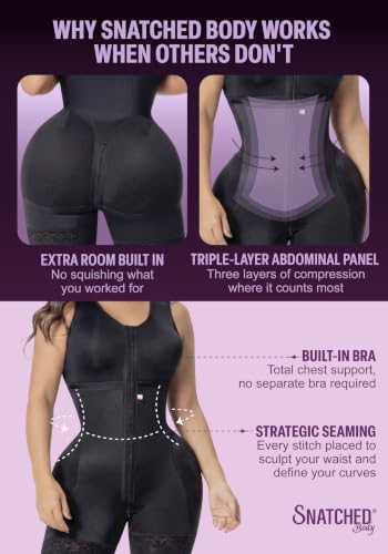 Image of Snatched Body Stage 2 Faja with Bra | BBL Body Faja Post-Op & Everyday Shapewear | Fajas Colombianas Moldeadoras Post Surgery