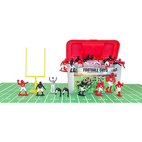 Kaskey Kids Football Guys – Red & White/Navy & White Inspires Kids Imaginations with Endless Hours of Creative, Open-Ended Play – Includes 2 Teams & Accessories – 28 Pieces in Every Set! Cover