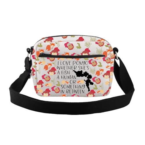 Anime Crossbody Purse Animated Movies Inspired Gift for Ponyo Lovers Fans Gift Ponyo and Sosuke Gift Anime Cross body Bag