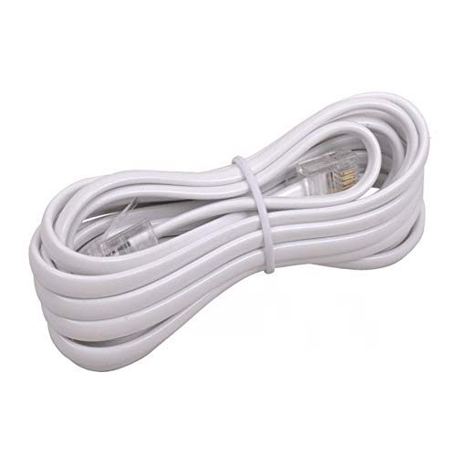 2.1M/7' White 2 Plug 4 Conductor Modular Phone Cord Amazon.ca Electronics