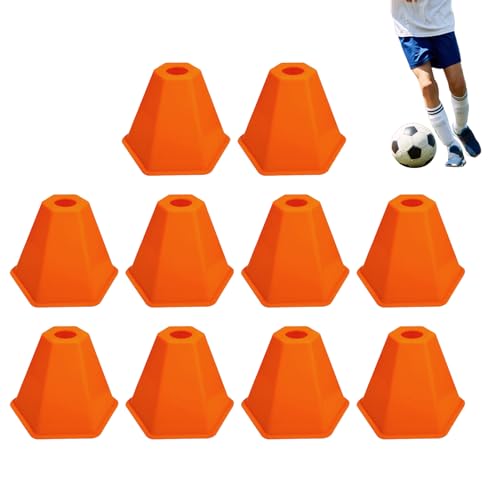 Cônes de sport pour entraînement d'agilité phosphorescents | Lot de 10
