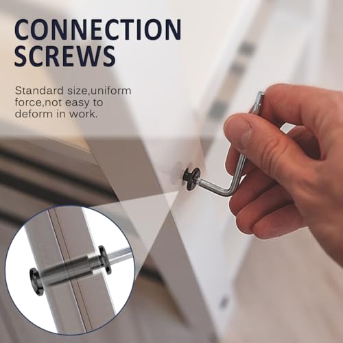 Drenky 10 Stück Hülsenschrauben M6 Verbindungsschrauben Schwarz Edelstahl A2 V2A Möbelschrauben M6 x 12mm Hülsenmutter für Möbeln, Schränken, Holzbret (10 x Möbelschrauben, 10 x Hülsenmutter)