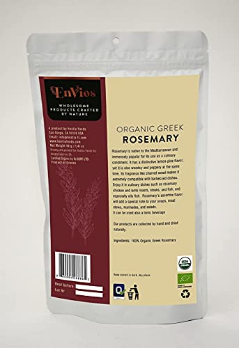 Organic Loose Leaf Dried Greek Rosemary Herb. By Envios, 40 G / 1.41 Oz. #TOP1