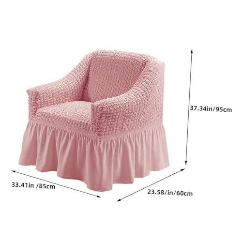 Funda de sofá de tela elástica rosa para sillón reclinable 7