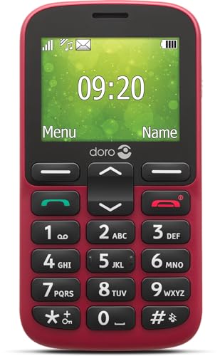 Doro 1380 Téléphone portable débloqué réseau 2G uniquement double SIM pour personnes âgées avec écran 2,4