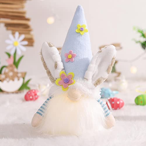 Gnomos de Pelúcia - Ilumine decorações de gnomos de Páscoa, coelho de boneca recheado de Tomte sueco