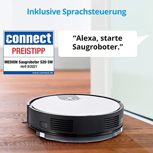 Medion Saugroboter mit Wischfunktion und Zyklon Technologie S20 SW