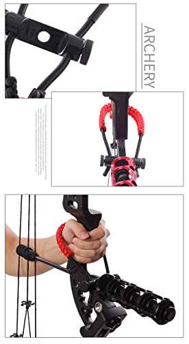 Zczqc Bow Wrist Sling Archery Wrist Rope Black Archery Adjustable Compound Wrist Rope Bow Sling Strap #TOP3