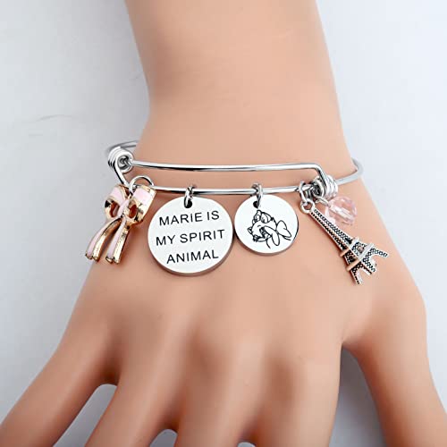 Keychin Marie Cat Keychain Aristocats Cat Movie Fans Gifts Marie Is My Spirit Animal Jewelry For Family Friend (Marie Animal Br-S) #TOP3