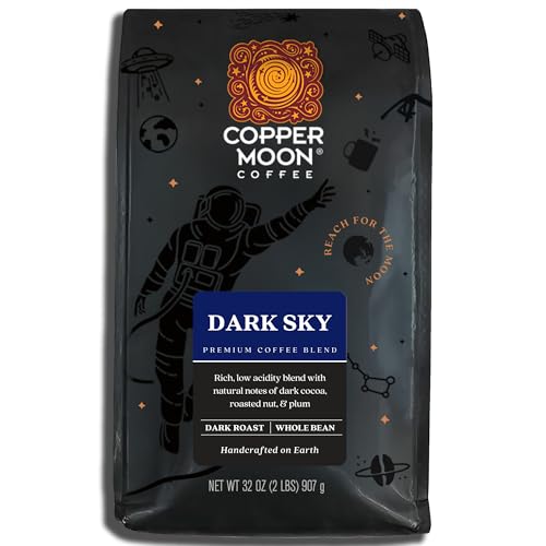 Copper Moon Dark Roast Whole Bean Coffee, Dark Sky Blend, 2 Lb