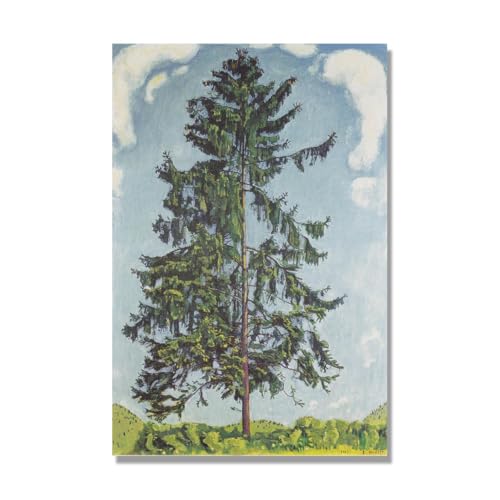 Tableau d'art de mur de toile Ferdinand Hodler Fir Tree 50x75cm