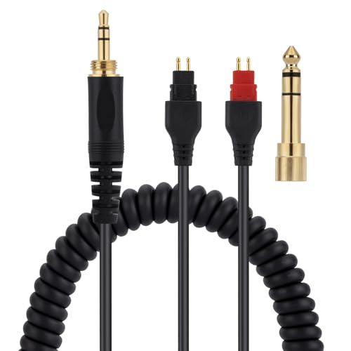 Câble spirale anti-nœuds pour Sennheiser HD 600 jack 3.5mm et 6.35mm